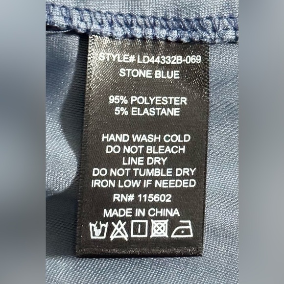 Lush Stone Blue Velvet Wrap Mini Dress Puff Sleeve Long Sleeve S Holiday Date - Picture 7 of 8